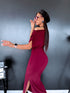 BORDO kleita ar savilkumiem "SOLO DANCE" LS104